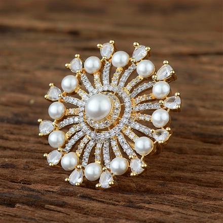 Cz Classic Ring With 2 Tone Plating