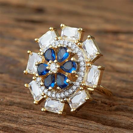 Cz Classic Ring With 2 Tone Plating