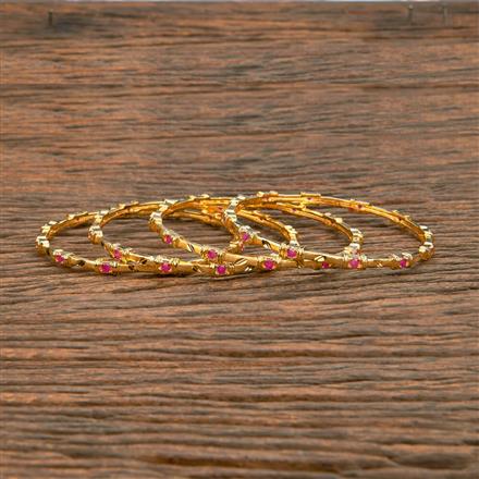 Cz Classic Bangles With Gold Plating