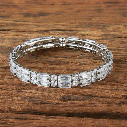 Cz Classic Kada With Gold Rhodium Plating