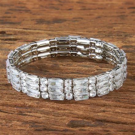 Cz Classic Kada With Gold Rhodium Plating