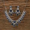 Cz Classic Necklace With Rhodium Plating