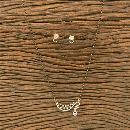 Cubic Zirconia Classic Mangalsutra With 2 Tone Plating