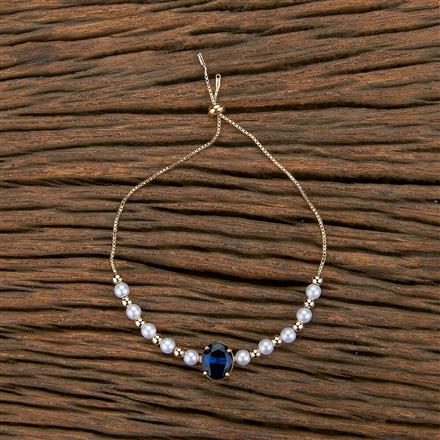 Cz Pearl Bracelet With Gold Plating