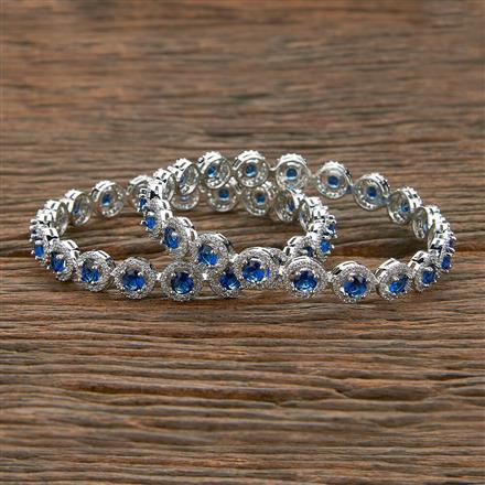 Cz Classic Bangles With Rhodium Plating