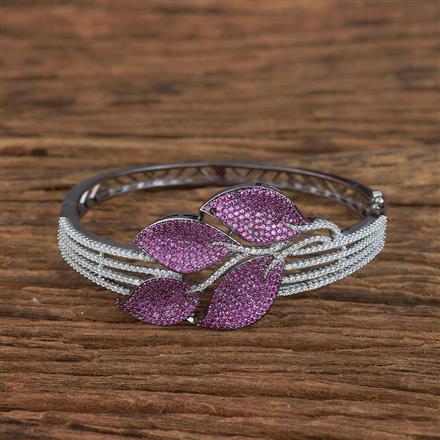 Cz Nano Stone Kada With Black Plating