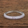 Cz Classic Kada With Rhodium Plating