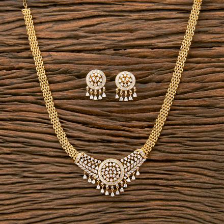 Cz Classic Pendant Set With Gold Plating