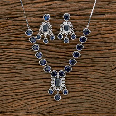 Cubic Zirconia Classic Necklace With Rhodium Plating