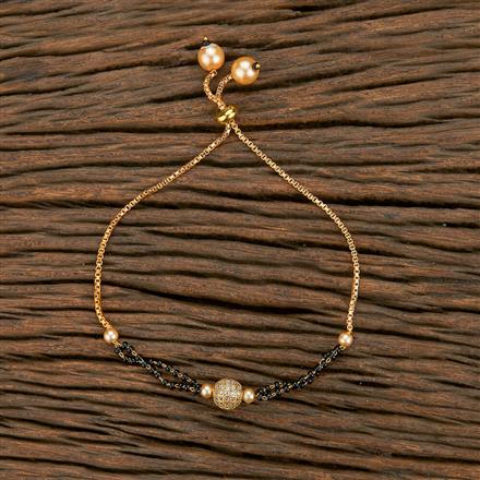 Cz Hand Mangalsutra Bracelet With Gold Plating
