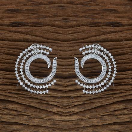 Cubic Zirconia Classic Bali With 2 Tone Rhodium Plating