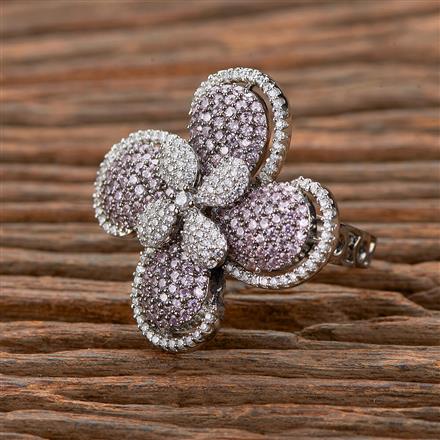 Cubic Zirconia Nano Stone Ring With Black Plating