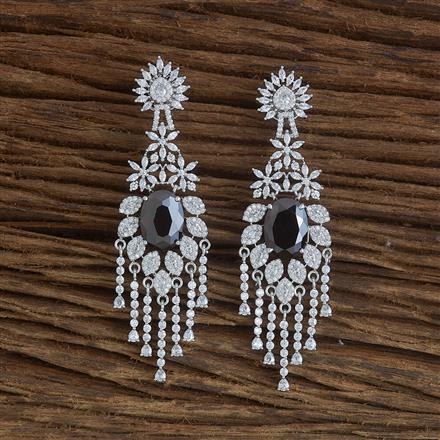 Cubic Zirconia Classic Earring With Rhodium Plating