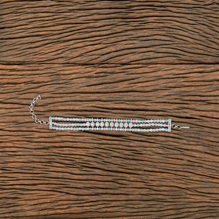 Cubic Zirconia Classic Bracelet With Rhodium Plating