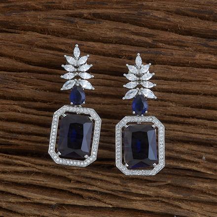 Cubic Zirconia Classic Earring With Rhodium Plating