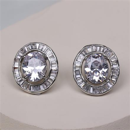 Cubic Zirconia Delicate Tops With Gold Rhodium Plating