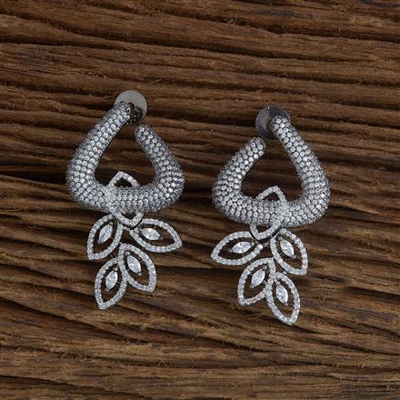 Cubic Zirconia Classic Earring With Black Plating