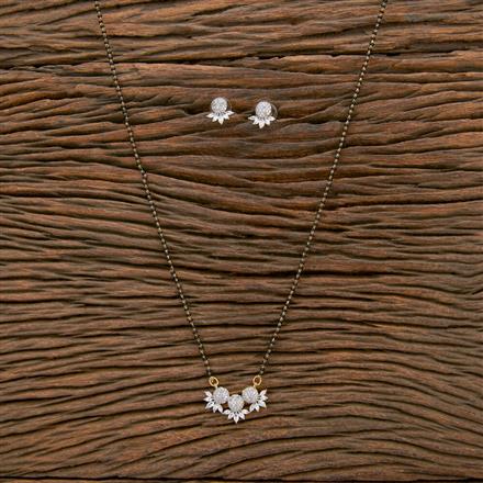 Cubic Zirconia Classic Mangalsutra With 2 Tone Plating