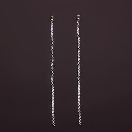 Cubic Zirconia Classic Payal With 2 Tone Rhodium Plating