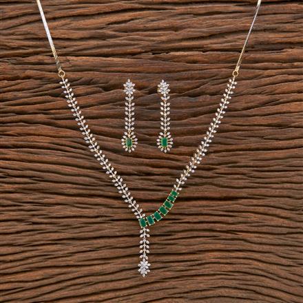 Cubic Zirconia Classic Necklace With 2 Tone Plating