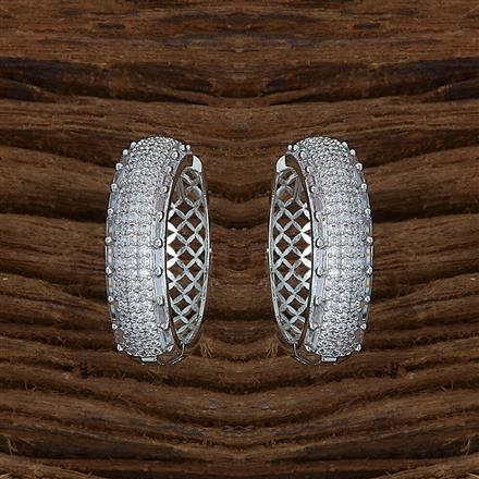 Cubic Zirconia Classic Bali With 2 Tone Rhodium Plating