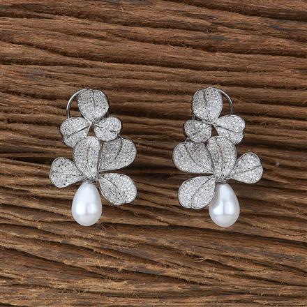 Cubic Zirconia Classic Earring With Black Plating