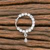 Cubic Zirconia Delicate Nose Ring With Rhodium Plating