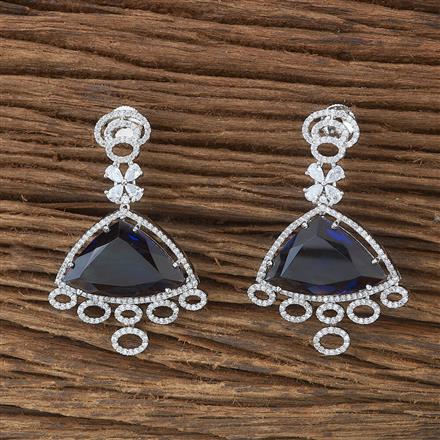 Cubic Zirconia Classic Earring With Rhodium Plating