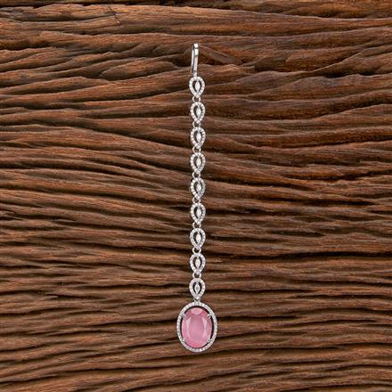 Cubic Zirconia Classic Tikka With Rhodium Plating