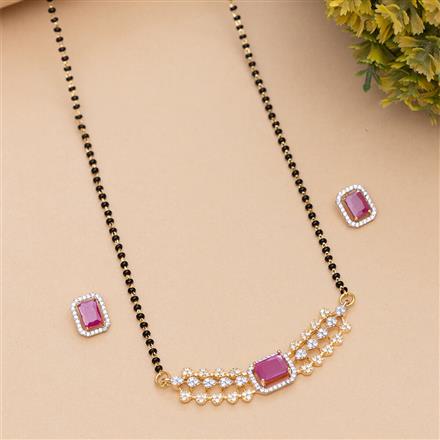 Cubic Zirconia Classic Mangalsutra With 2 Tone Plating