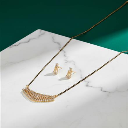 Cubic Zirconia Classic Mangalsutra With 2 Tone Plating