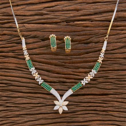 Cubic Zirconia Classic Necklace With 2 Tone Plating