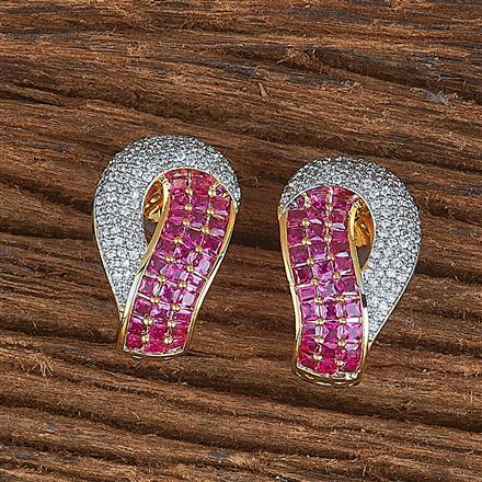 Cubic Zirconia Classic Bali With 2 Tone Plating