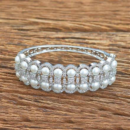 Cubic Zirconia Moti Kada With 2 Tone Rhodium Plating