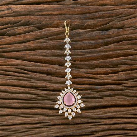 Cubic Zirconia Classic Tikka With 2 Tone Plating