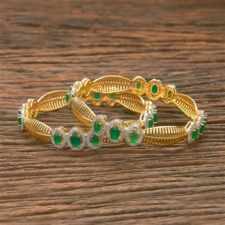 Cubic Zirconia Classic Bangles With 2 Tone Plating