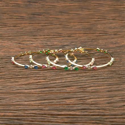 Cubic Zirconia Classic Bangles With Rhodium Plating