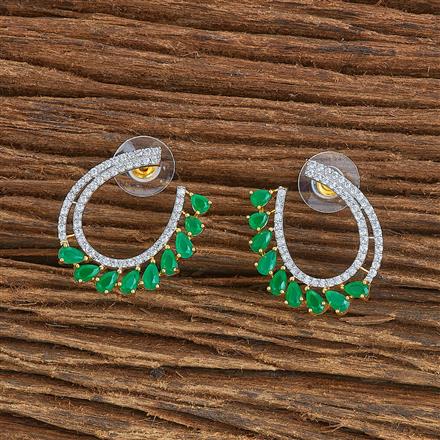 Cubic Zirconia Classic Earring With 2 Tone Plating