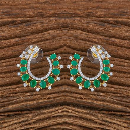 Cubic Zirconia Classic Earring With 2 Tone Plating