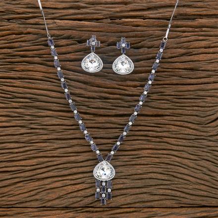 Cubic Zirconia Classic Necklace With Rhodium Plating
