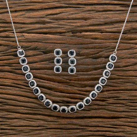 Cubic Zirconia Classic Necklace With Rhodium Plating