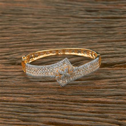 American Diamond Classic Kada With 2 Tone Plating