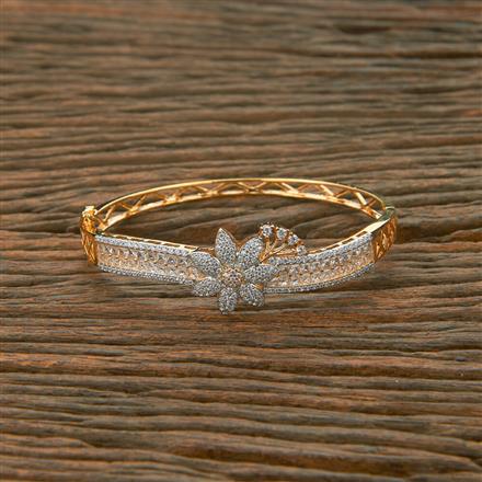 American Diamond Classic Kada With 2 Tone Plating