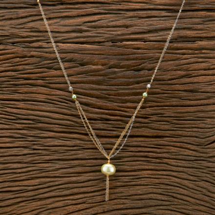 Cubic Zirconia Classic Mala Necklace With 2 Tone Plating