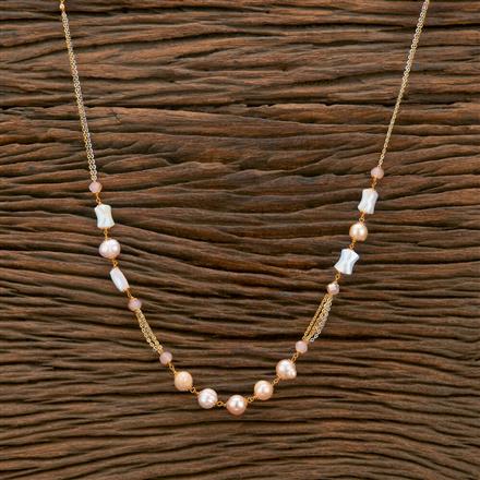 Cubic Zirconia Classic Mala Necklace With 2 Tone Plating