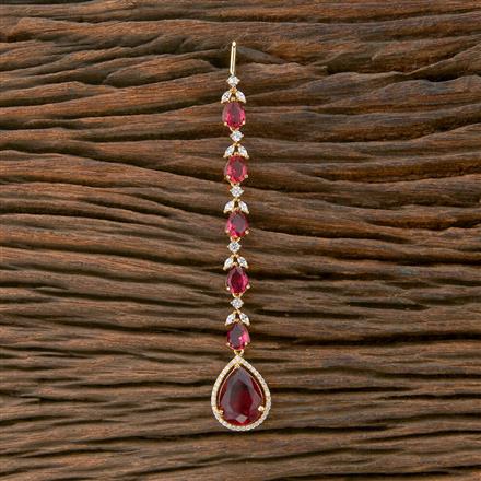 American Diamond Classic Tikka With Gold Plating