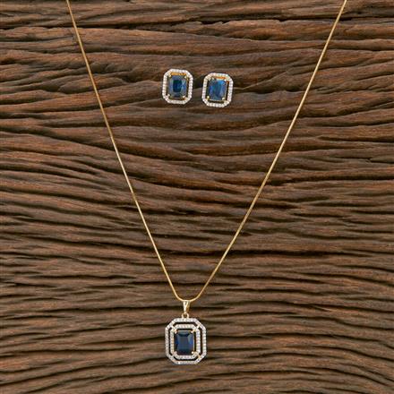American Diamond Delicate Pendant Set With 2 Tone Plating