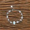 Cz Evil Eye Bracelet With Rhodium Plating