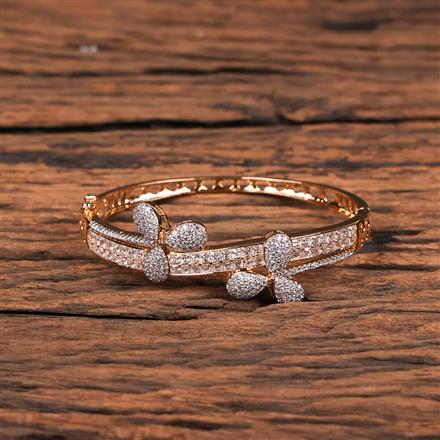 American Diamond Classic Kada With 2 Tone Plating