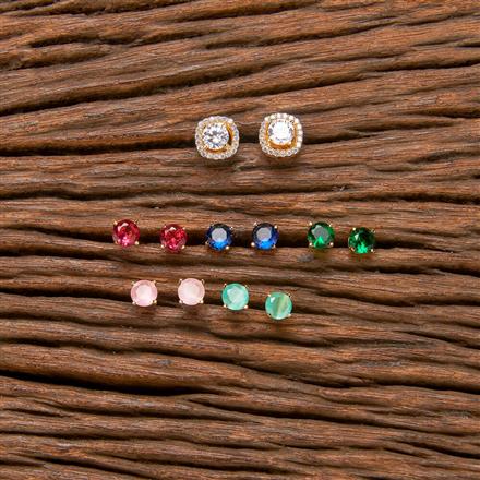 Cz Changeable Tops With Gold Rhodium Plating